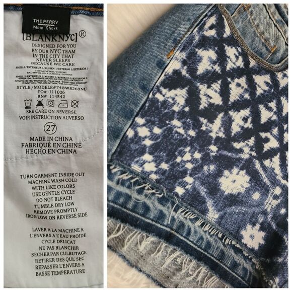 NWT|BLANKNYC The Perry Blue Denim Mom Shorts, 27 - Picture 6 of 6
